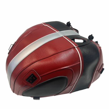 ΚΑΛΥΜΜΑ BAGSTER TRIUMPH SCRAMBLER 1200 ΣΚΟΥΡΟ ΚΟΚΚΙΝΟ/ΜΑΥΡΟ ΜΑΤ/DECO ΑΣΗΜΙ-ΜΑΥΡΟ-LISERET ΛΕΥΚΟ (2019-2023)